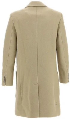 Ami Paris AMIPARIS Beige Kot Panjang Single-Breasted dengan Lapel Plain. HCO005WV0020-265 Lookbook Ami Paris AMIPARIS Beige Kot Panjang Single-Breasted dengan Lapel Plain. HCO005WV0020-265