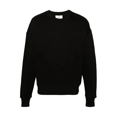 Ami Paris AMIPARIS Black Crewneck Sweatshirt with Front Logo. USW025749-001