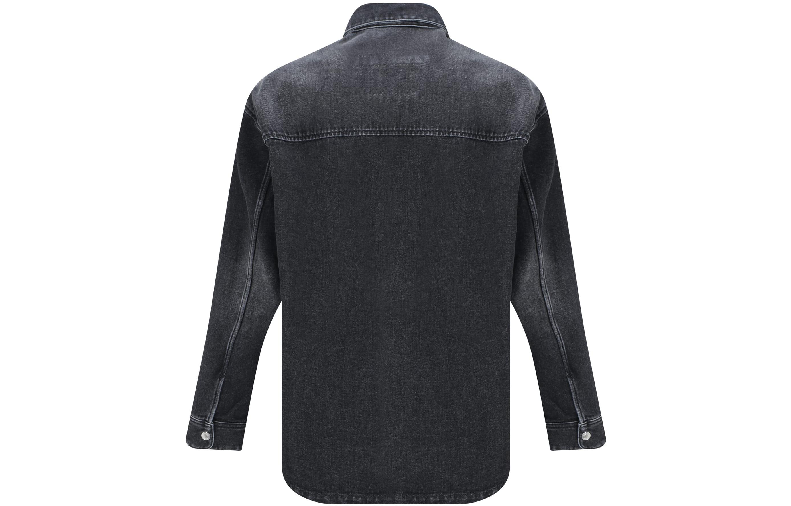 Ami Paris AMIPARIS  Black Loose-Fit Long-Sleeve Shirt with Logo Buttons. UJK251DE0018-031 圖 3