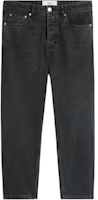 Ami Paris AMIPARIS Black Solid Buttoned Tapered Jeans HTR103CO0037-001 Ami Paris AMIPARIS Black Solid Buttoned Tapered Jeans HTR103CO0037-001