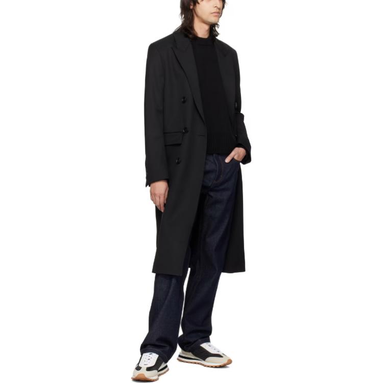 Ami Paris AMIPARIS  Black Solid Color Crewneck Pullover Oversized Knit Sweater UKS034KN0028-001 圖 5