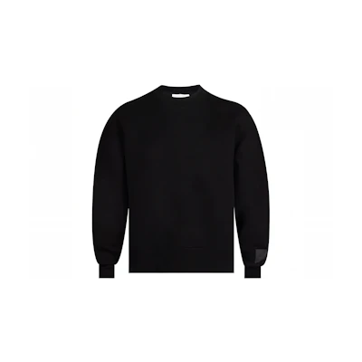Ami Paris AMIPARIS Black Solid Crewneck Pullover Sweatshirt Long Sleeve USW017740-001