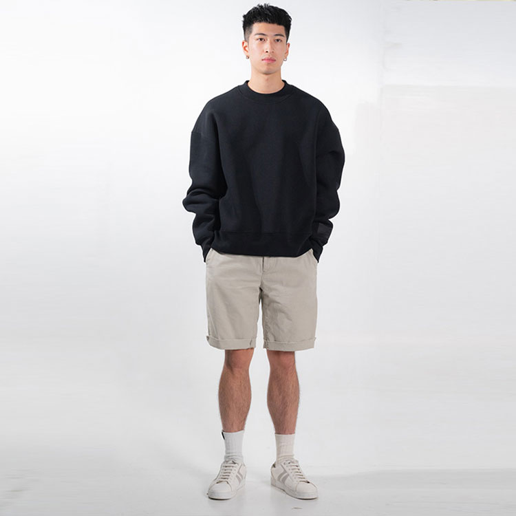 Ami Paris AMIPARIS  Black Solid Crewneck Pullover Sweatshirt Long Sleeve USW017740-001 圖 5