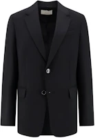 Ami Paris AMIPARIS Black Solid Single-Breasted Blazer Jacket. HBV007VI0007001 Ami Paris AMIPARIS Black Solid Single-Breasted Blazer Jacket. HBV007VI0007001