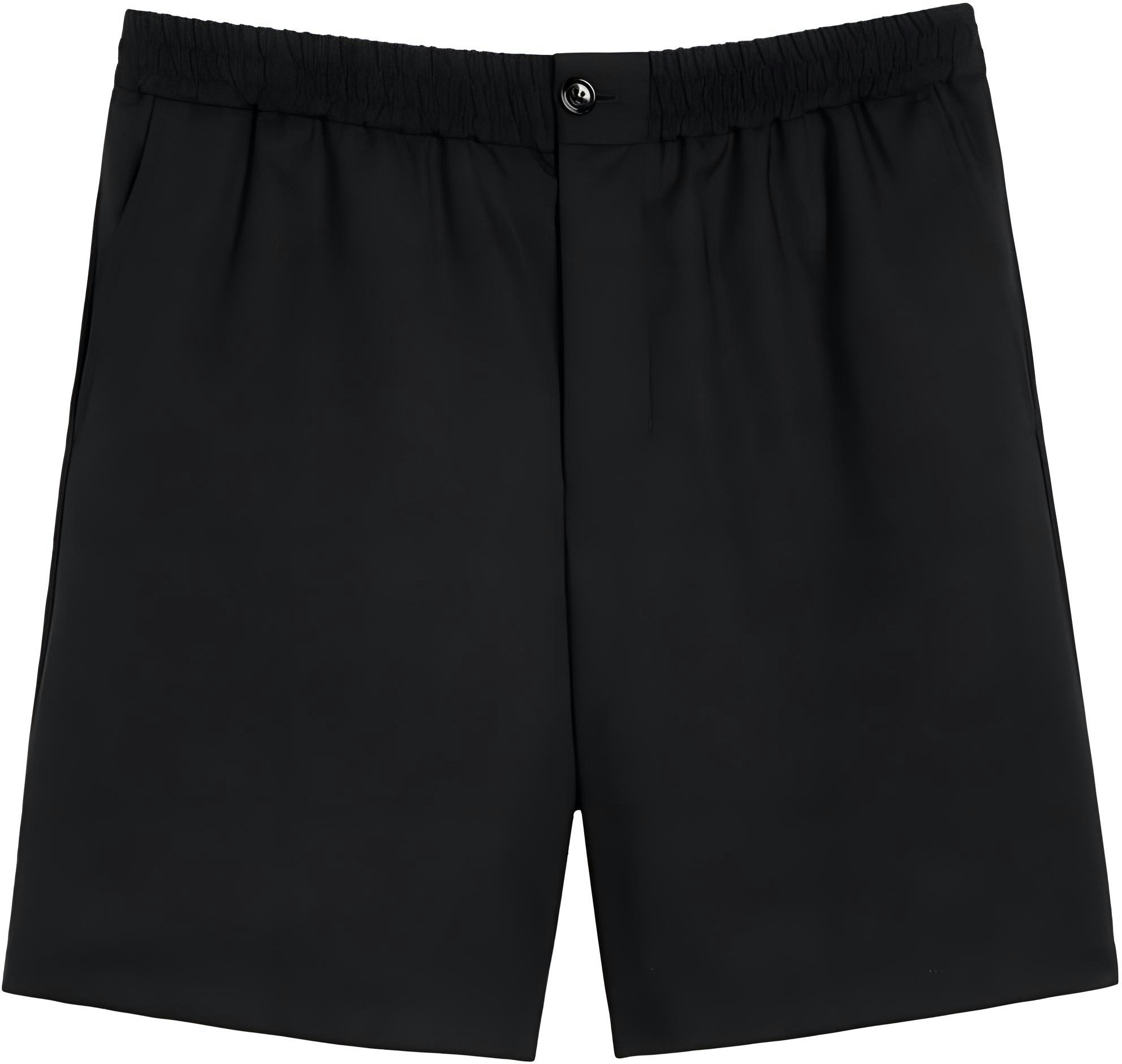 ami-paris-amiparis-black-solid-zipper-loose-fit-casual-shorts-hso-303-co-0009-001