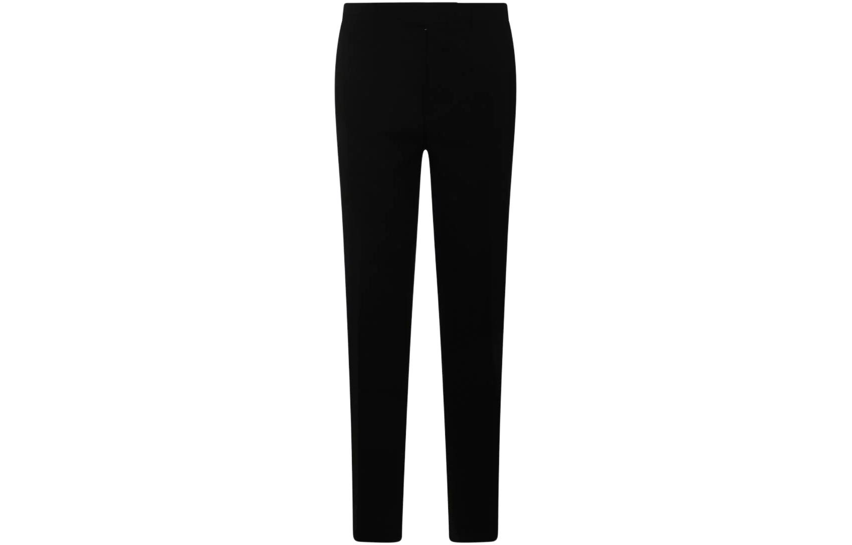 Order 아미파리 블랙 테이퍼드 릴렉스 핏 캐주얼 팬츠 지퍼 디테일. HTR008WV0044-001