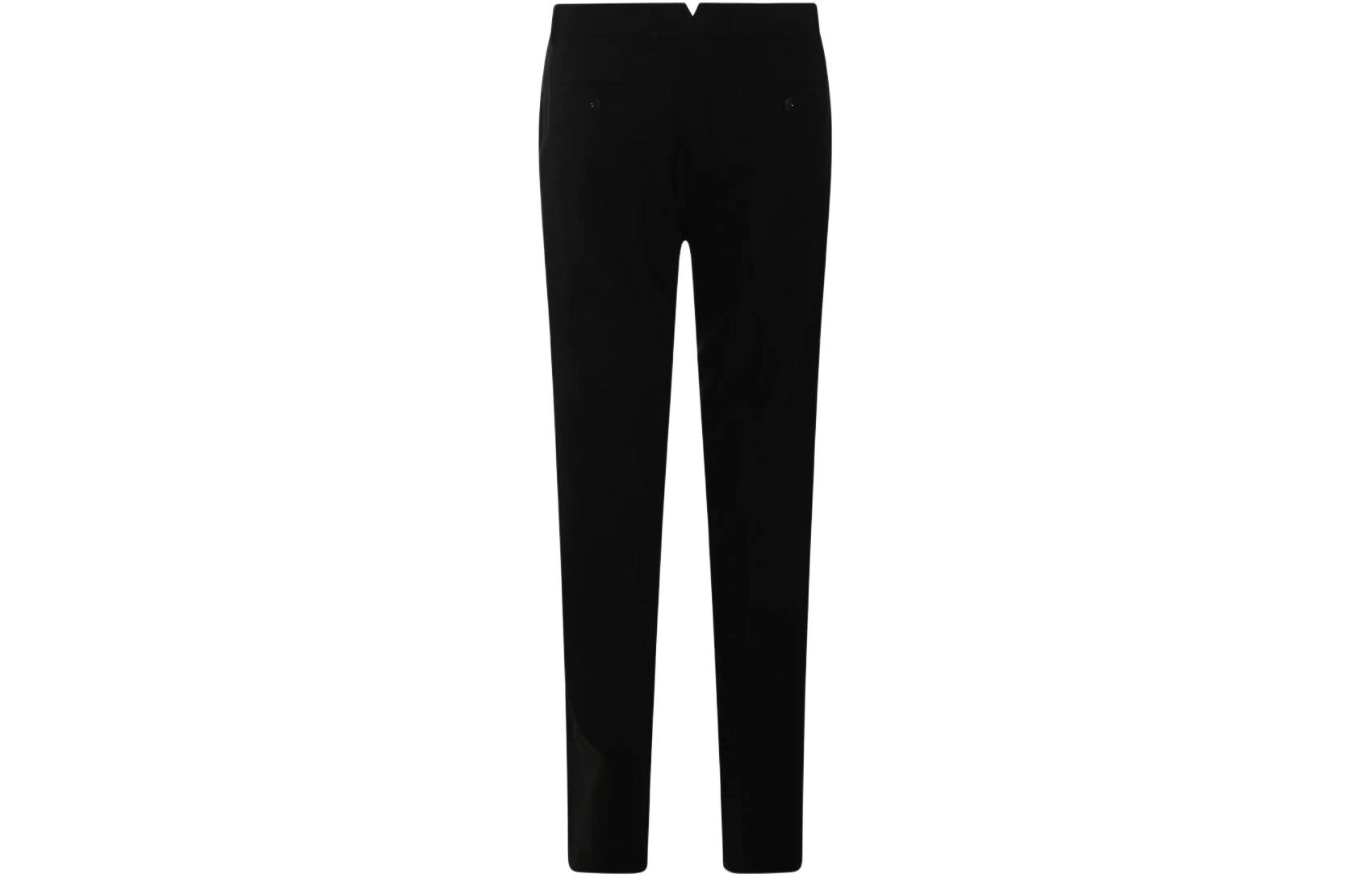 Lookbook 아미파리 블랙 테이퍼드 릴렉스 핏 캐주얼 팬츠 지퍼 디테일. HTR008WV0044-001