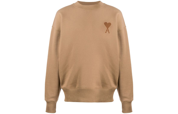 Ami Paris AMIPARIS  Brown Cotton Crewneck Sweatshirt with Heart Design. H20HJ033-749 圖 2