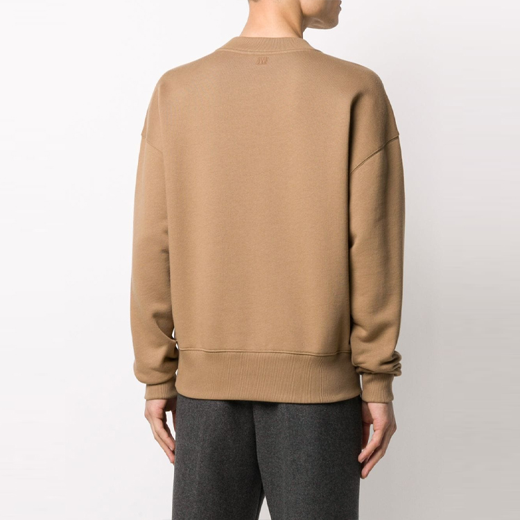 Ami Paris AMIPARIS  Brown Cotton Crewneck Sweatshirt with Heart Design. H20HJ033-749 圖 4