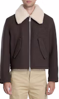 Order Ami Paris AMIPARIS Brown Double-Zip Collared Jacket HJK060WV0049-221