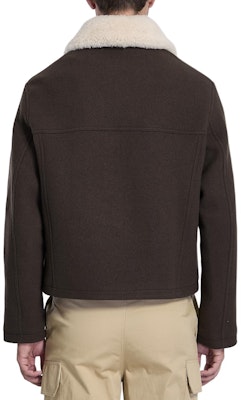 Ami Paris AMIPARIS Jaket Berkolar Coklat Zip Berkembar HJK060WV0049-221 Lookbook Ami Paris AMIPARIS Jaket Berkolar Coklat Zip Berkembar HJK060WV0049-221