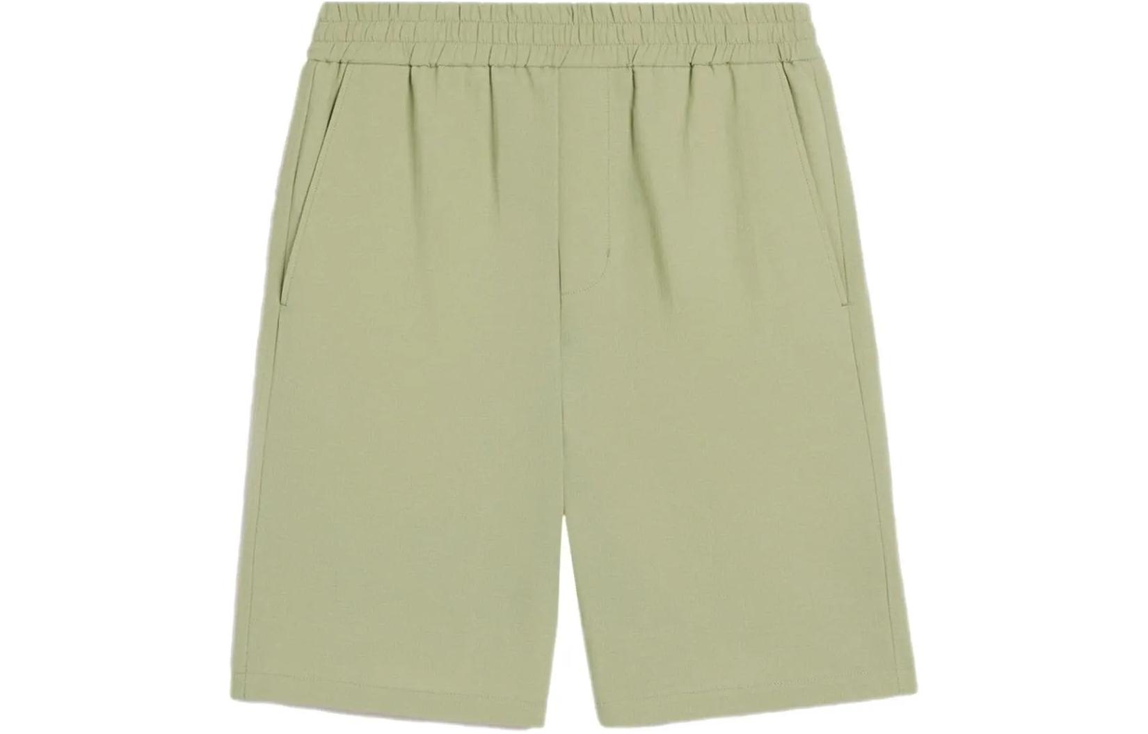 Order Ami Paris Hijau Seluar Pendek Kasual Pinggang Elastik Potongan Lurus Santai. HSO306CO0062-317