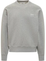 Ami Paris AMIPARIS Grey Crewneck Logo Print Long Sleeve Sweatshirt. USW0247470-951 Ami Paris AMIPARIS Grey Crewneck Logo Print Long Sleeve Sweatshirt. USW0247470-951