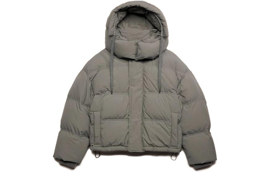 Ami Paris AMIPARIS  Grey Loose Fit Puffer Jacket with Hood and Full Zip. UJK402PA0009087 圖 2