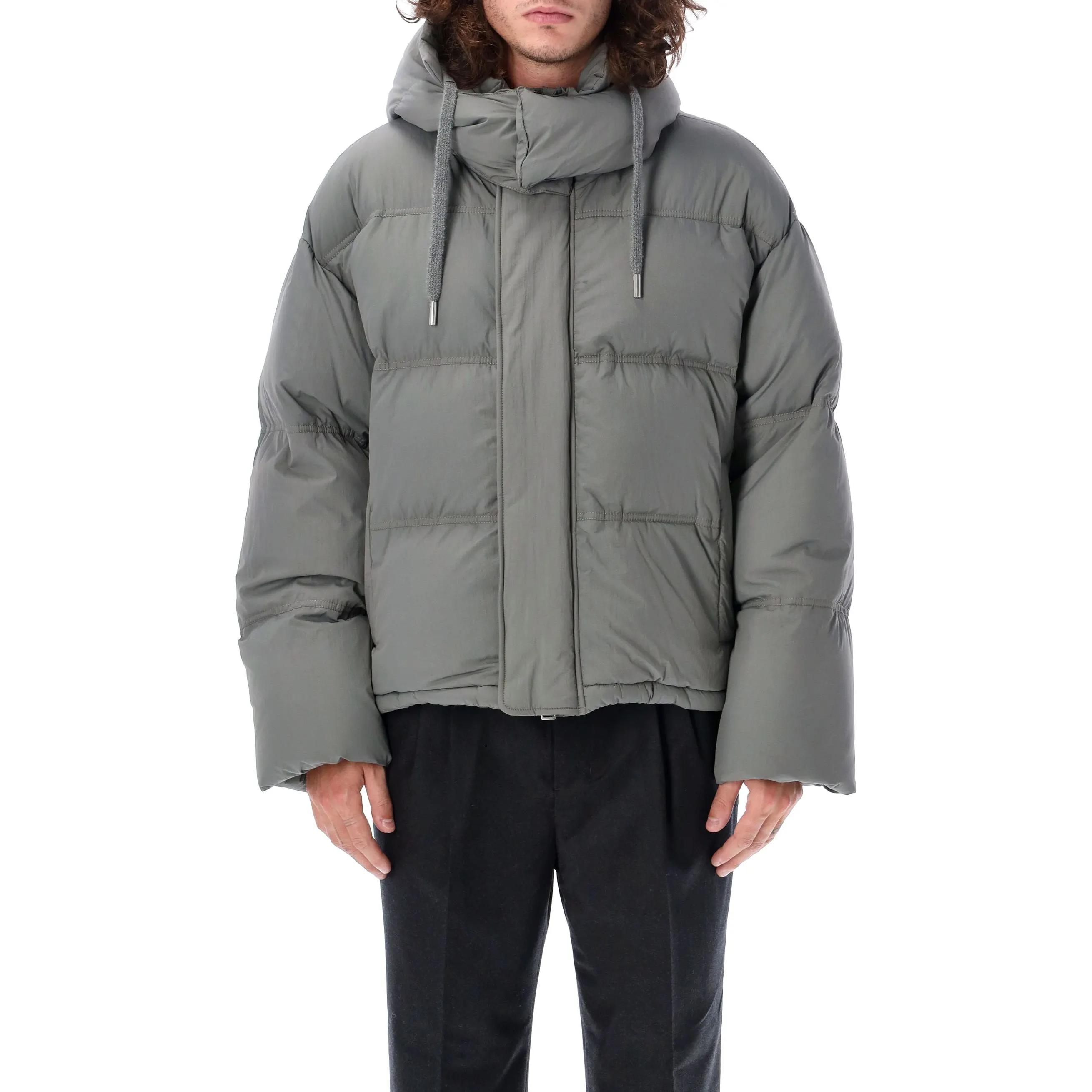 Ami Paris AMIPARIS  Grey Loose Fit Puffer Jacket with Hood and Full Zip. UJK402PA0009087 圖 3