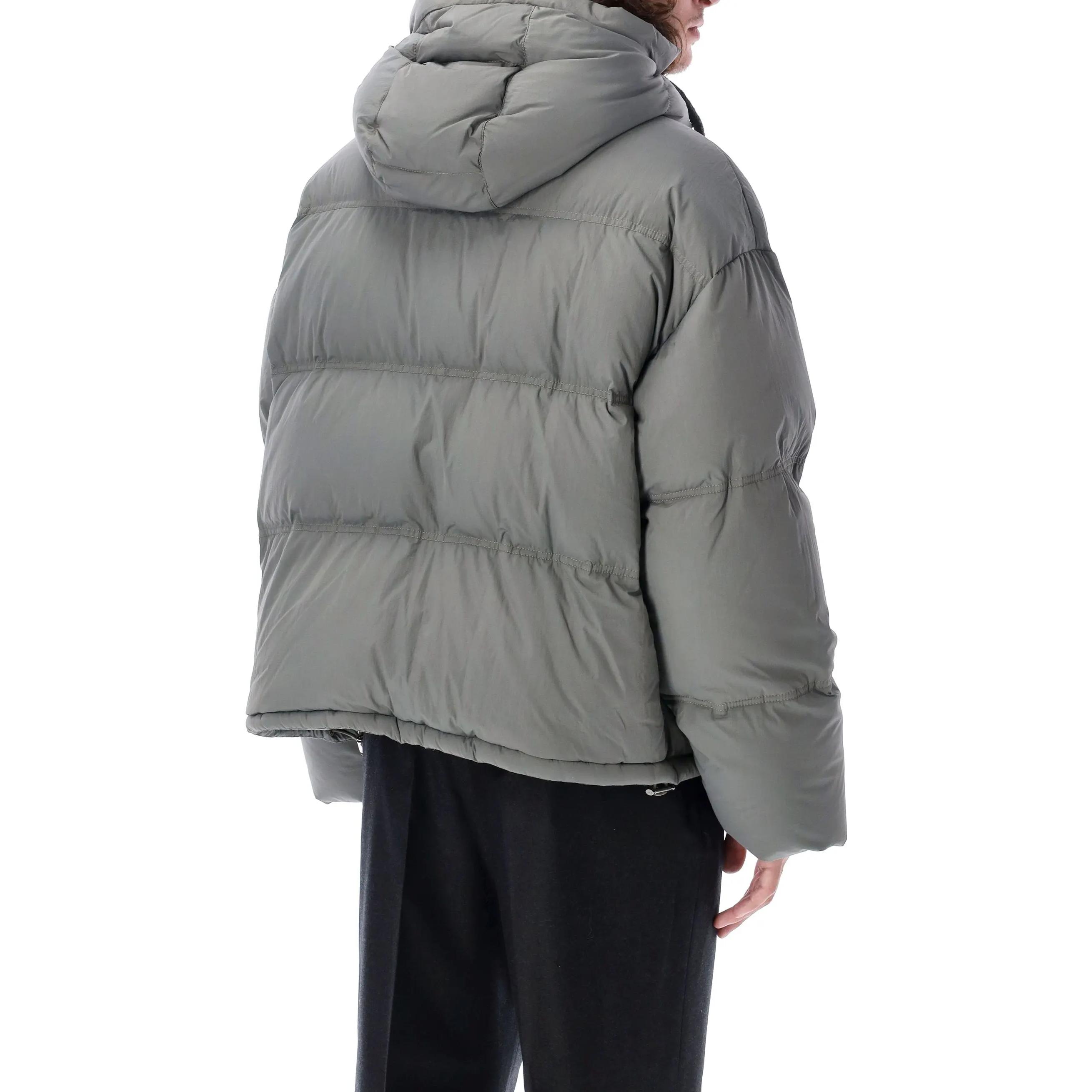 Ami Paris AMIPARIS  Grey Loose Fit Puffer Jacket with Hood and Full Zip. UJK402PA0009087 圖 4