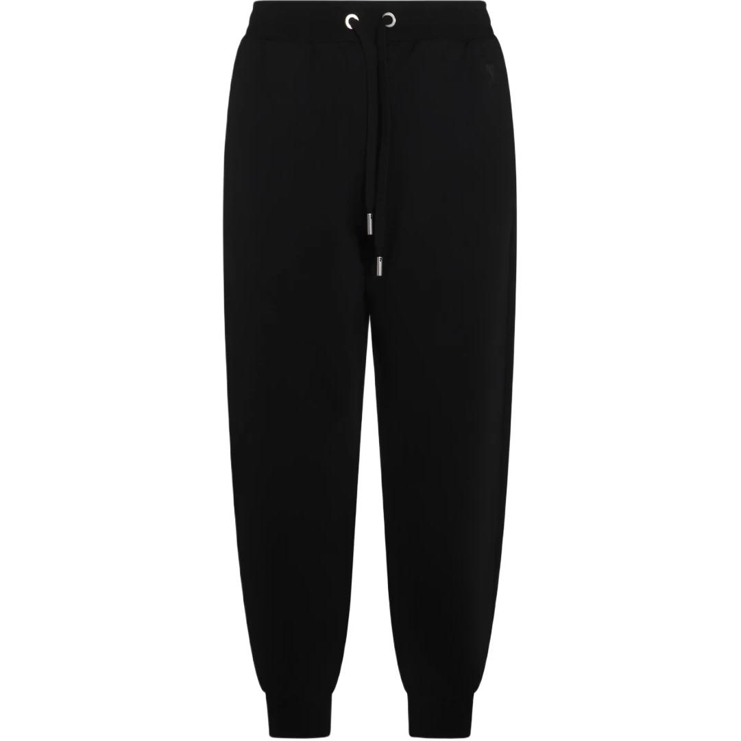 Ami Paris AMIPARIS  High-Waist Drawstring Relaxed Pants Black UTR240JE0091-001