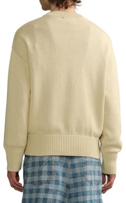 Ami Paris AMIPARIS 米色刺繡Logo針織毛衣 休閒版型。 UKS008016 Purchase Ami Paris AMIPARIS 米色刺繡Logo針織毛衣 休閒版型。 UKS008016