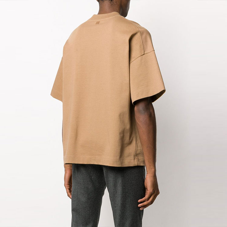 Ami Paris AMIPARIS  Logo Heart Slim Fit T-Shirt Khaki Color H20HJ13379-250 圖 4