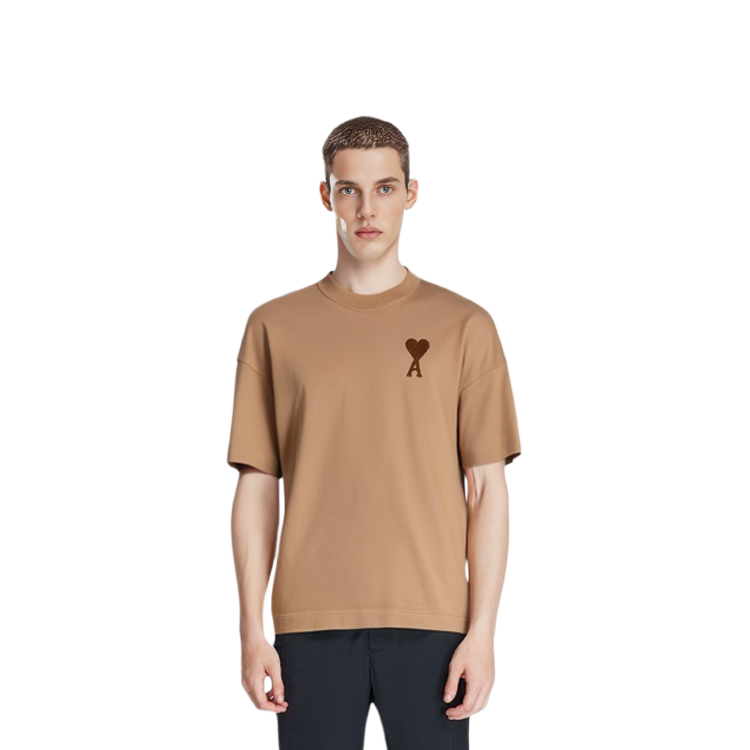 Ami Paris AMIPARIS  Logo Heart Slim Fit T-Shirt Khaki Color H20HJ13379-250 圖 6