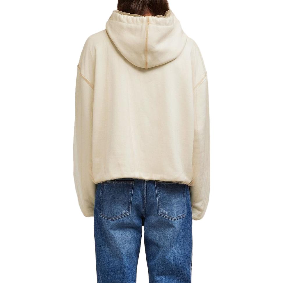 Ami Paris AMIPARIS  Loose Fit Hoodie with Heart Logo in Champagne Color. USW221PA0018268 圖 4