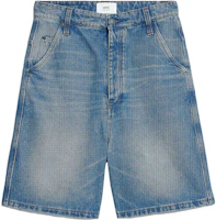Order Ami Paris AMIPARIS Low-Waist Slim Fit Zipper Straight Shorts Blue HSO600DE0001-480