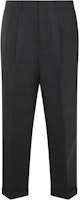 Ami Paris AMIPARIS Mid-Rise Loose Fit Straight Zip Pants Grey HTR111PL0002-061 Ami Paris AMIPARIS Mid-Rise Loose Fit Straight Zip Pants Grey HTR111PL0002-061
