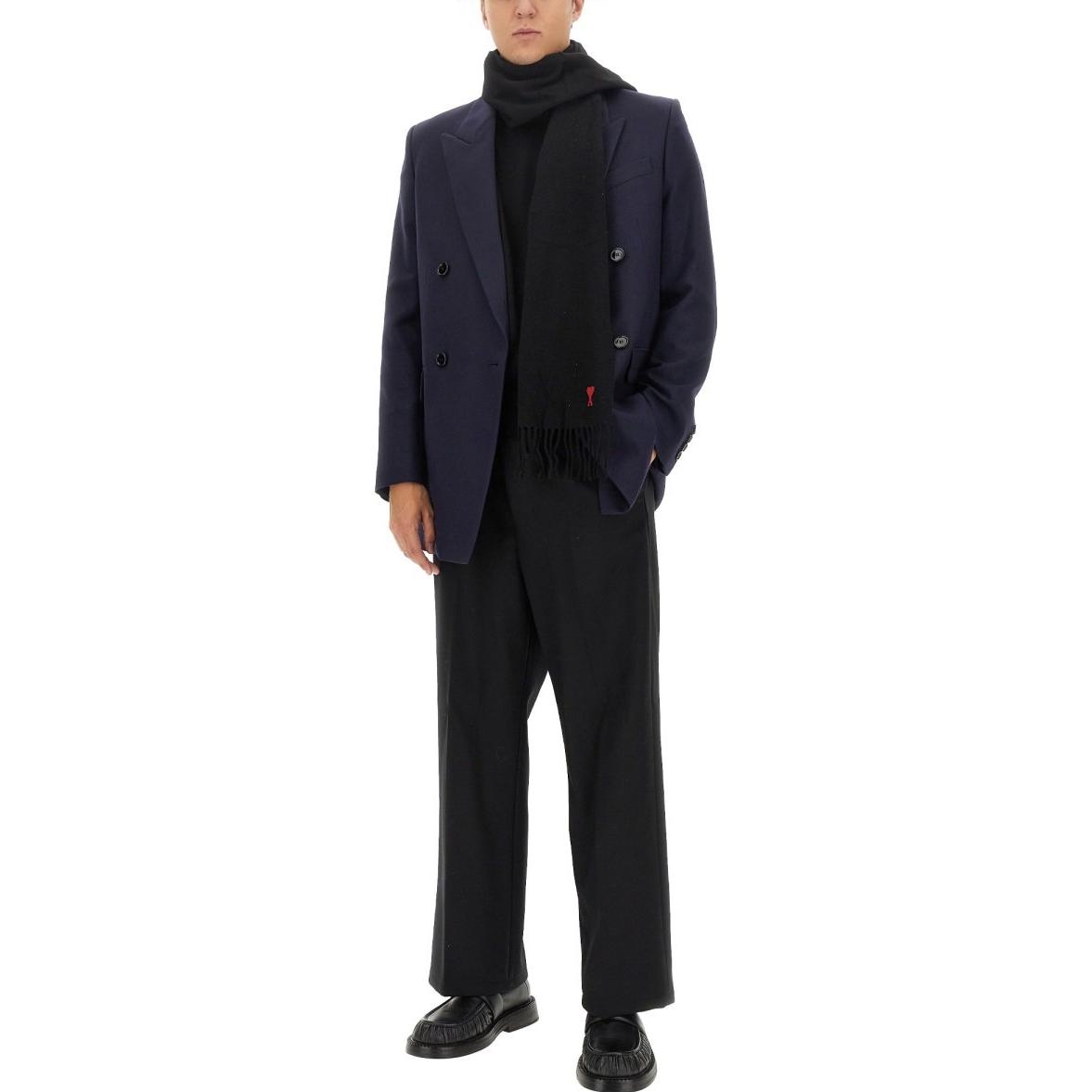 Lookbook アミパリス ネイビーブルー ダブルブレスト 長袖ブレザージャケット HBV311WV0026-430