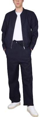 Ami Paris AMIPARIS 海軍藍純色拉鍊長袖外套. HJK015750-491 Lookbook Ami Paris AMIPARIS 海軍藍純色拉鍊長袖外套. HJK015750-491