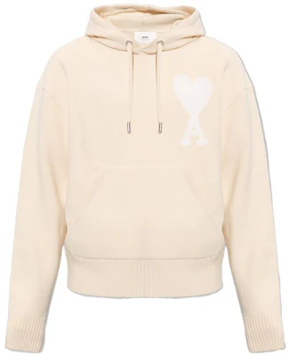 Ami Paris AMIPARIS 心形標誌寬鬆連帽衫衛衣 米白色。 UKS802-KN0018-715 Order Ami Paris AMIPARIS 心形標誌寬鬆連帽衫衛衣 米白色。 UKS802-KN0018-715