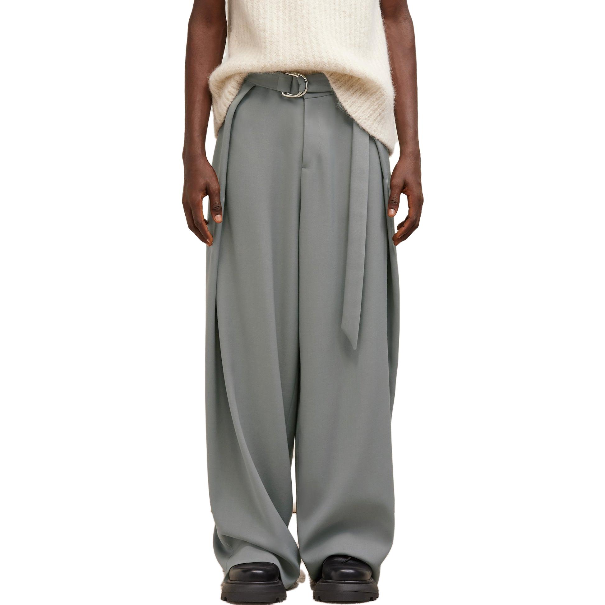 Lookbook Pantalones Casuales Pierna Ancha Ajuste Relajado Color Sólido Ami Paris AMIPARIS HTR407VI0007087