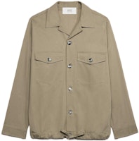 Ami Paris AMIPARIS Relaxed Fit Solid Long Sleeve Cuban Collar Shirt - Clay Brown HSH121CO0051263 Ami Paris AMIPARIS Relaxed Fit Solid Long Sleeve Cuban Collar Shirt - Clay Brown HSH121CO0051263