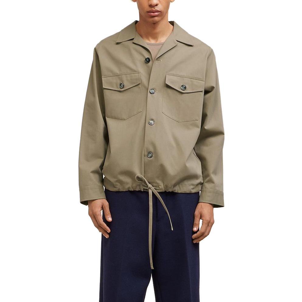 Lookbook Ami Paris AMIPARIS Baju Lengan Panjang Fit Santai Kolar Kuba - Coklat Tanah HSH121CO0051263