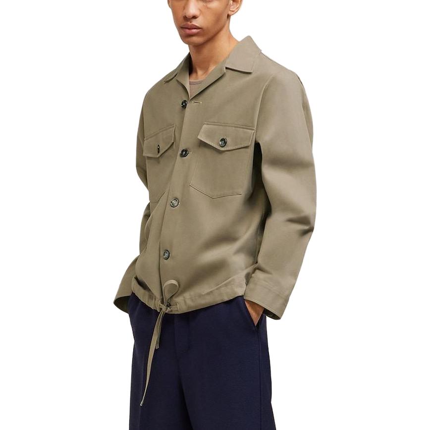 Purchase Ami Paris AMIPARIS Baju Lengan Panjang Fit Santai Kolar Kuba - Coklat Tanah HSH121CO0051263