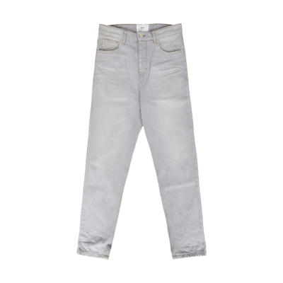 Ami Paris AMIPARIS Retro Straight Jeans Vintage Gray Comfortable Denim. HTR103DE00190554