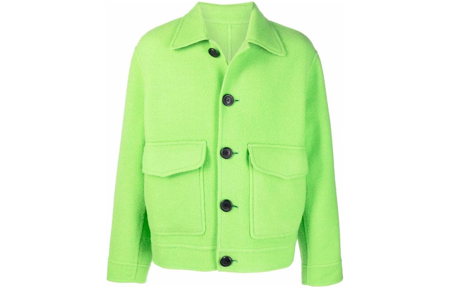 Order Ami Paris AMIPARIS 修身版型純色長袖鈕扣外套 HJK212252-300