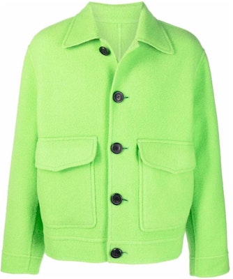 Ami Paris AMIPARIS 修身版型純色長袖鈕扣外套 HJK212252-300 Order Ami Paris AMIPARIS 修身版型純色長袖鈕扣外套 HJK212252-300