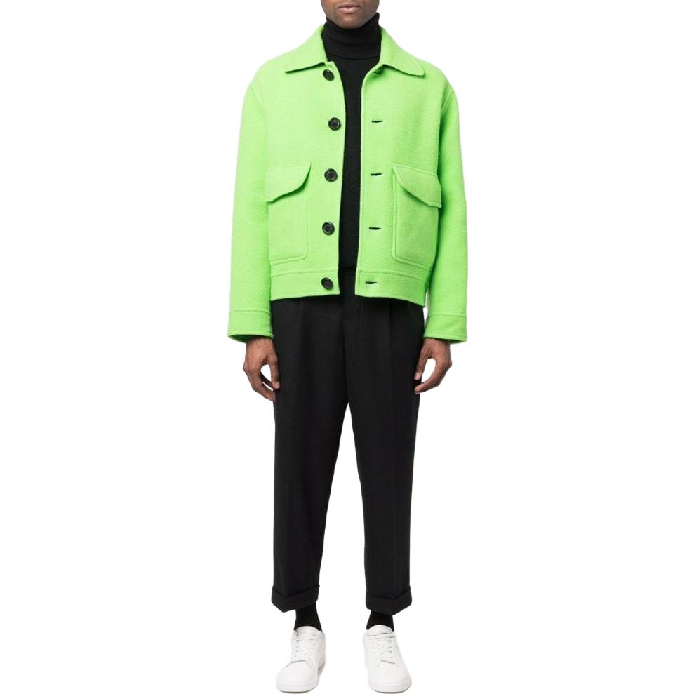 Lookbook Ami Paris AMIPARIS 修身版型純色長袖鈕扣外套 HJK212252-300