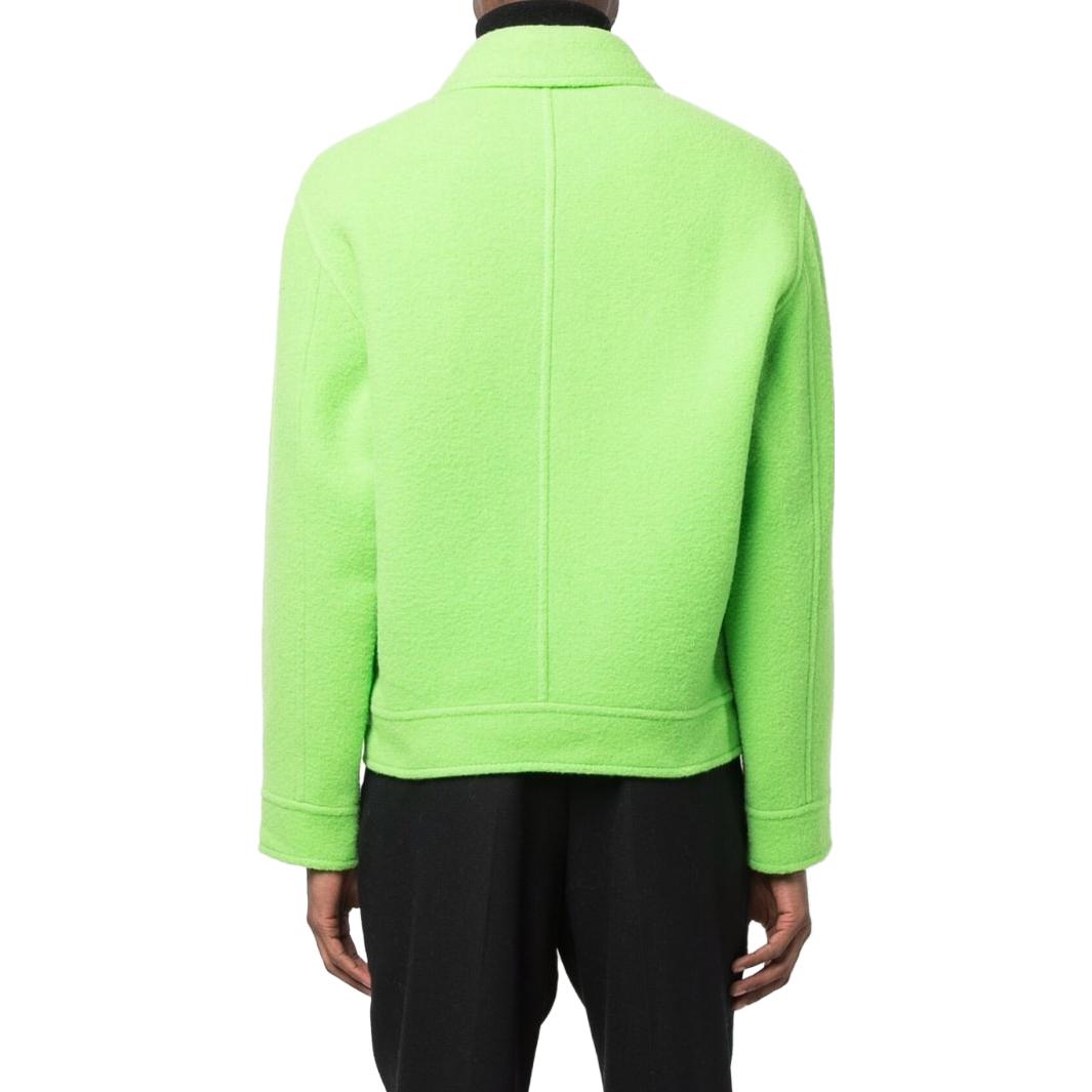 Shop Ami Paris AMIPARIS 修身版型純色長袖鈕扣外套 HJK212252-300