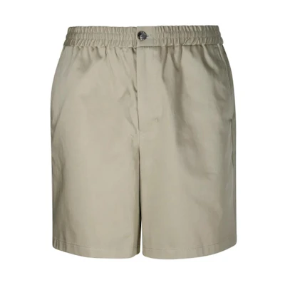 Ami Paris AMIPARIS Solid Color Elastic Waist Casual Shorts Green. HSO303CO0009-317