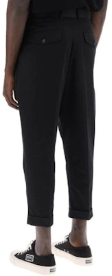 Ami Paris Seluar Slim Fit Warna Hitam Kasual Crop Lelaki. HTR101CO0009-001 Lookbook Ami Paris Seluar Slim Fit Warna Hitam Kasual Crop Lelaki. HTR101CO0009-001