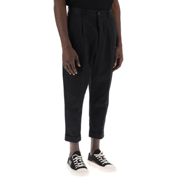 Purchase Ami Paris Seluar Slim Fit Warna Hitam Kasual Crop Lelaki. HTR101CO0009-001