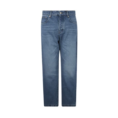 Ami Paris AMIPARIS Straight-Cut Casual Cotton Jeans. E21HD204601-480