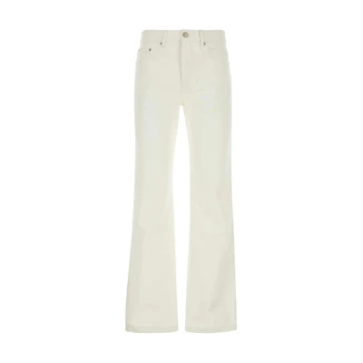 Ami Paris AMIPARIS White High-Waisted Straight-Leg Casual Pants. HTR500CO0033-168
