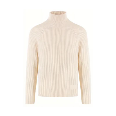 Ami Paris AMIPARIS Beige Turtleneck Long Sleeve Sweater. HKS424KN0031-185