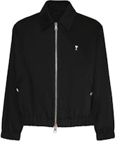 Ami Paris AMIPARIS Black Cotton Heart Embroidered Jacket Unisex. HJK014CO0009001 Ami Paris AMIPARIS Black Cotton Heart Embroidered Jacket Unisex. HJK014CO0009001