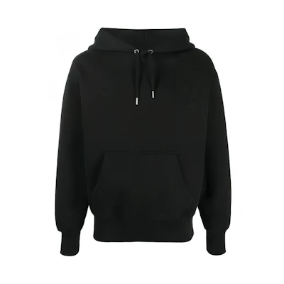 Ami Paris AMIPARIS Black Heart Logo Hoodie Unisex Couple Outfit. E21HJ058747-001