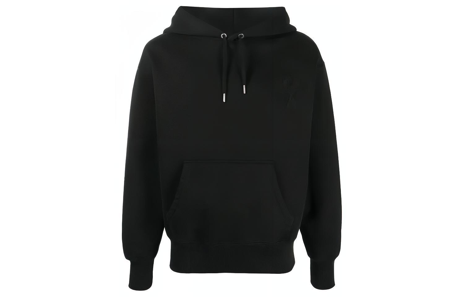 Ami Paris AMIPARIS Black Heart Logo Hoodie Unisex Couple Outfit. E21HJ058747-001 圖 2