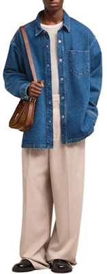 아미파리 AMIPARIS 블루 하트 패턴 데님 재킷 버튼업 칼라 유니섹스. UJK253DE0025-480 Shop 아미파리 AMIPARIS 블루 하트 패턴 데님 재킷 버튼업 칼라 유니섹스. UJK253DE0025-480