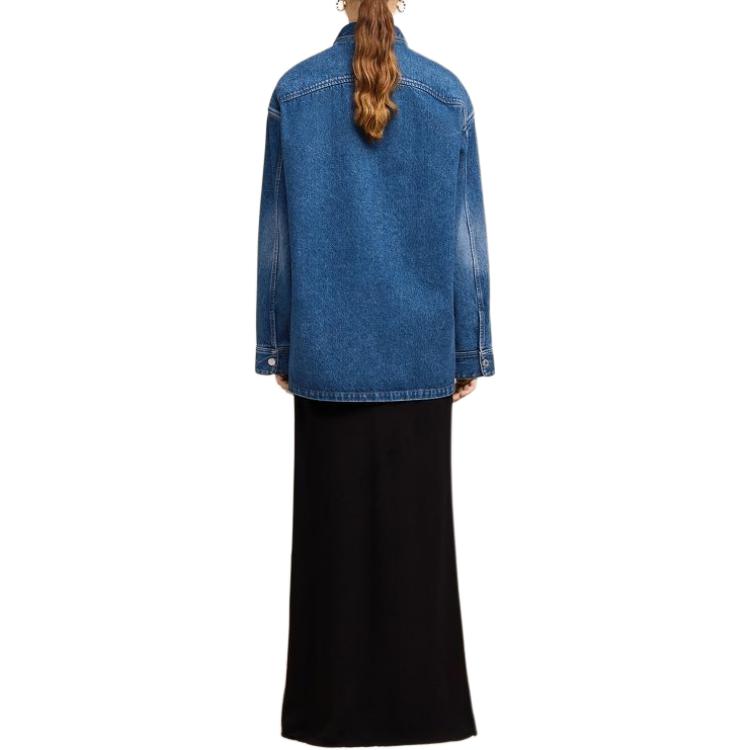 Purchase 아미파리 AMIPARIS 블루 하트 패턴 데님 재킷 버튼업 칼라 유니섹스. UJK253DE0025-480